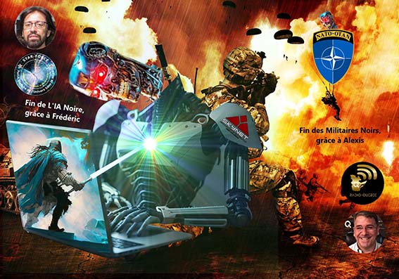 Frederic et Alexis
          combattent l'IA noire et les militaires noirs